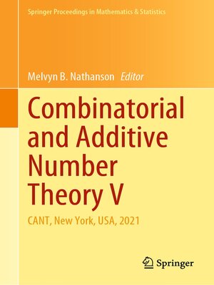 cover image of Combinatorial and Additive Number Theory V